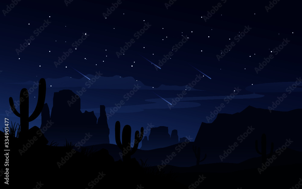 night scene with stars
