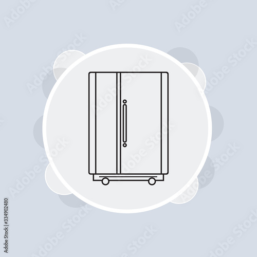 fridge freezer refrigerator condenser line icon