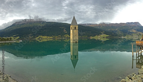 Sunken Bell Tower in Reschensee