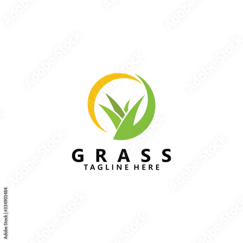 grass logo icon vector isolated