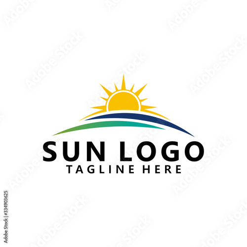 sun logo icon vector isolated