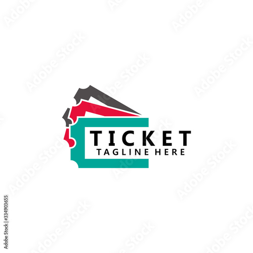 ticket logo icon vector isolated