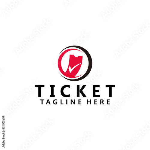 ticket logo icon vector isolated
