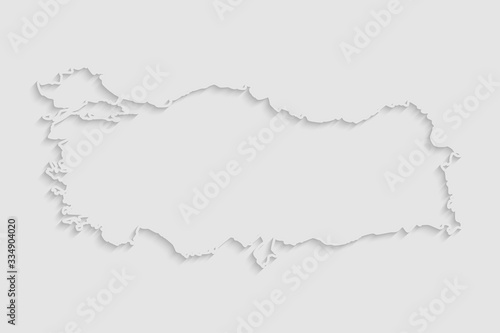 Turkey country map flat background vector template