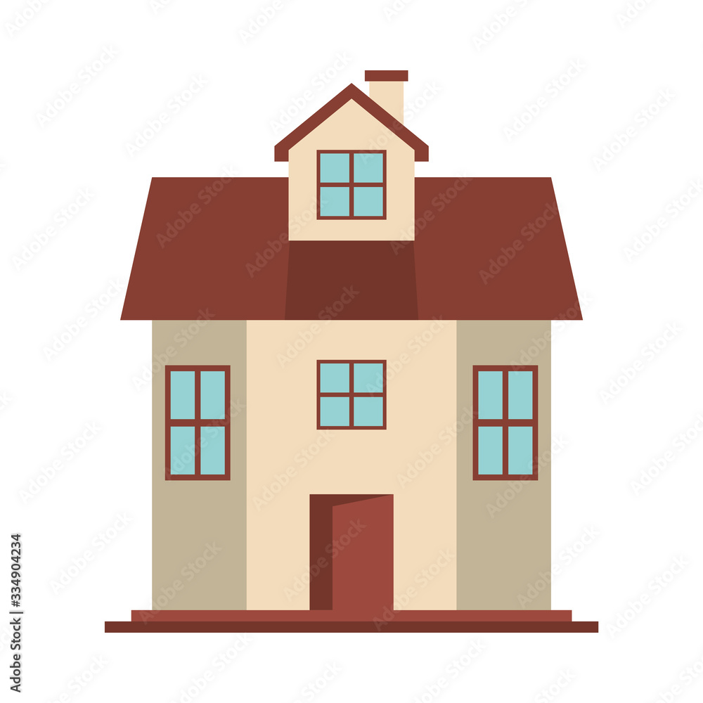house front facade isolated icon house front facade isolated icon