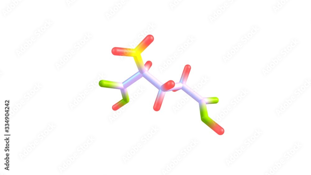 Glutamic acid molecule rotating video full HD Glutamic acid molecule rotating video full HD