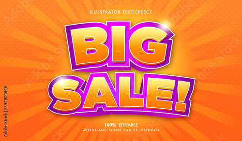 Big sale editable text style effect