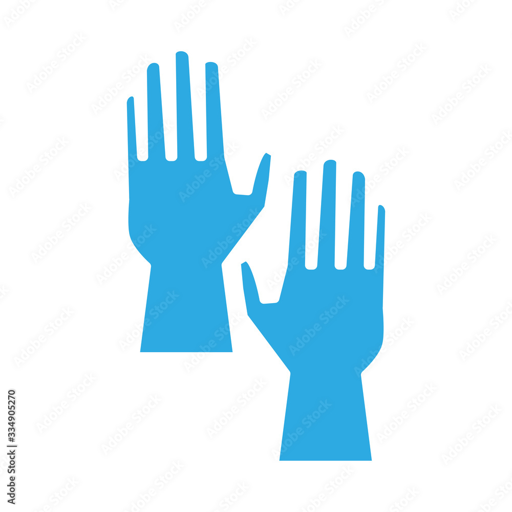 Obraz premium rubber gloves line style icon