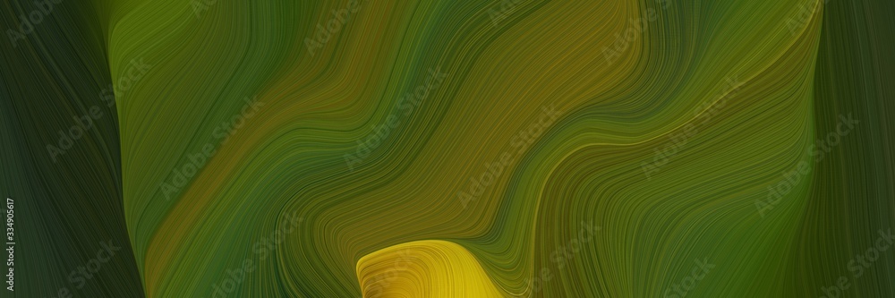 abstract futuristic banner background with dark olive green, dark golden rod and very dark green color. smooth swirl waves background illustration abstract futuristic banner background with dark olive green, dark golden rod and very dark green color. smooth swirl waves background illustration