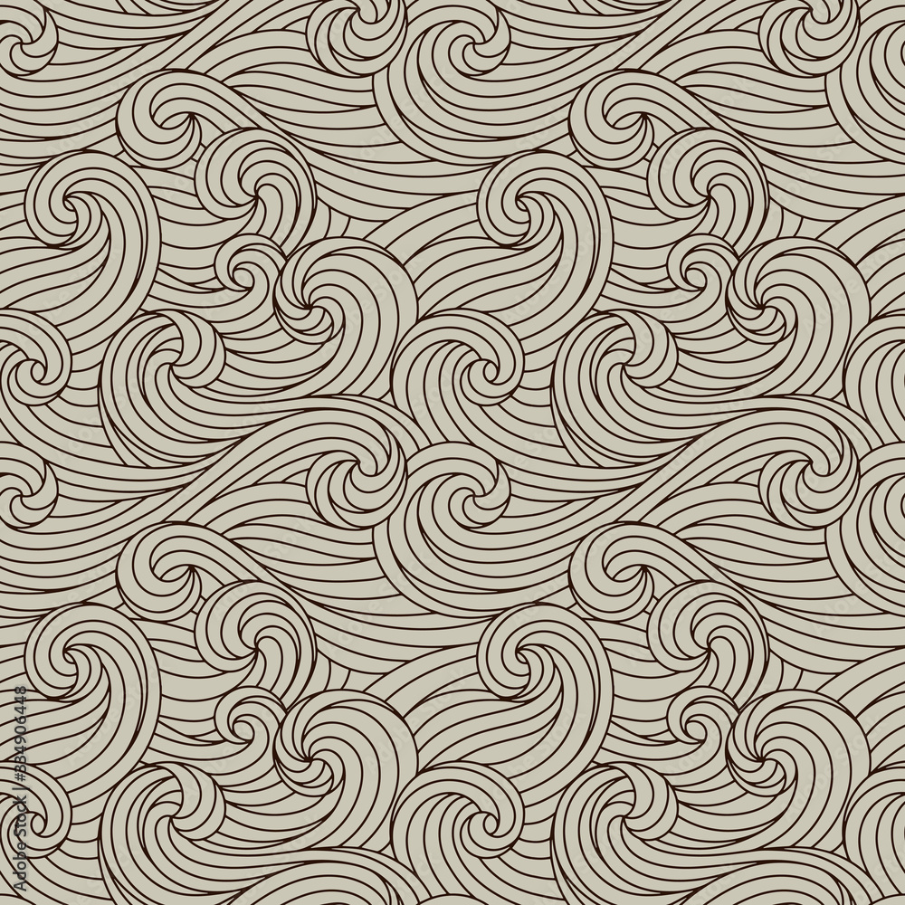 Fototapeta seamless hand-drawn pattern