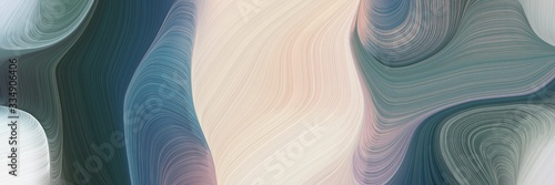 abstract landscape banner with waves. abstract waves illustration with dim gray, light gray and dark gray color