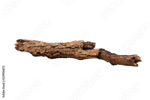 Timber on white with clipping path