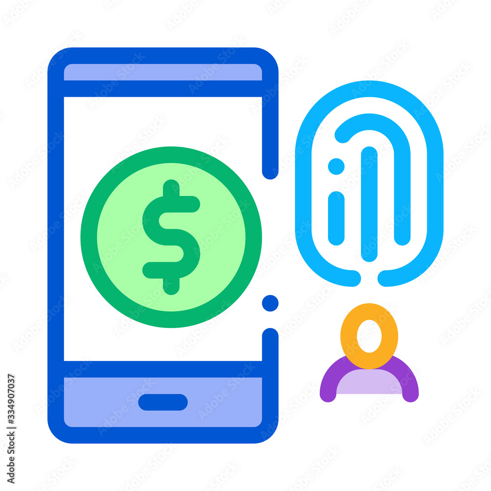 fingerprint access to accounts icon vector. fingerprint access to accounts sign. color contour symbol illustration fingerprint access to accounts icon vector. fingerprint access to accounts sign. color contour symbol illustration