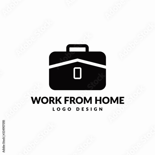 work from home logo designs, because now all must stay at home, lock down