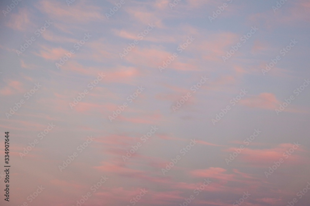 Cloudy pink sky