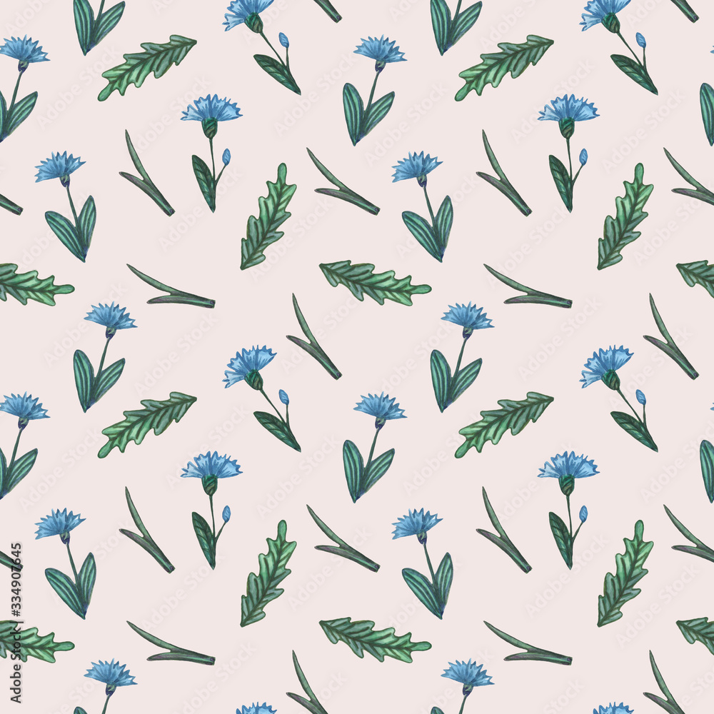 watercolour seamless pattern with blue flowers watercolour seamless pattern with blue flowers