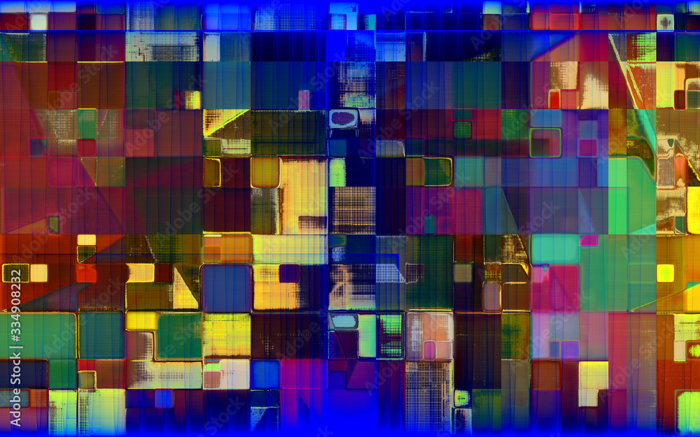 rendu numérique d'une composition abstraite rythmée par les couleurs et faisant partie d'une série rendu numérique d'une composition abstraite rythmée par les couleurs et faisant partie d'une série