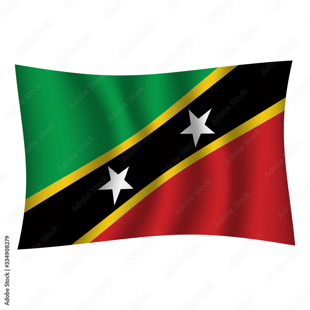 Saint Kitts and Nevis flag background with cloth texture.Saint Kitts and Nevis Flag vector illustration eps10. - Vector Saint Kitts and Nevis flag background with cloth texture.Saint Kitts and Nevis Flag vector illustration eps10. - Vector