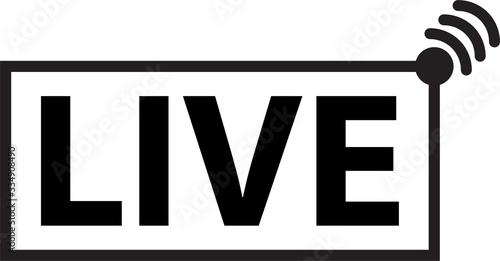 live streaming icons symbols and buttons of live streaming