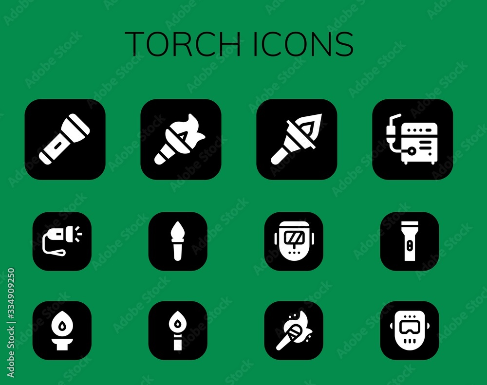 torch icon set torch icon set