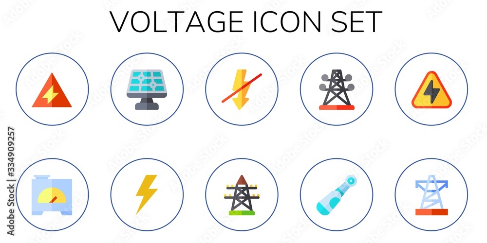 voltage icon set