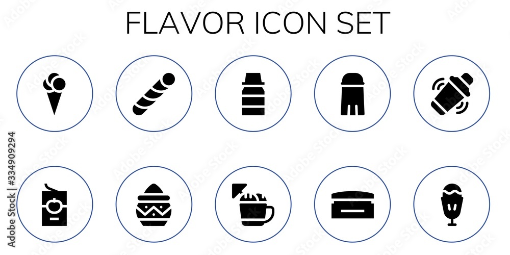 Modern Simple Set of flavor Vector filled Icons Modern Simple Set of flavor Vector filled Icons