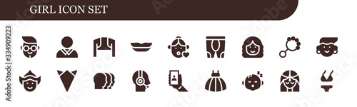 girl icon set