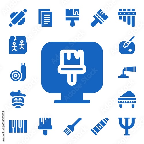 Modern Simple Set of artistic Vector filled Icons