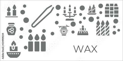 Modern Simple Set of wax Vector filled Icons
