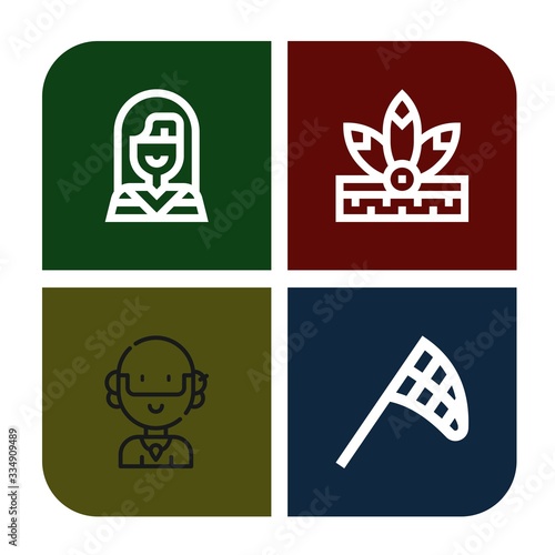 catcher icon set