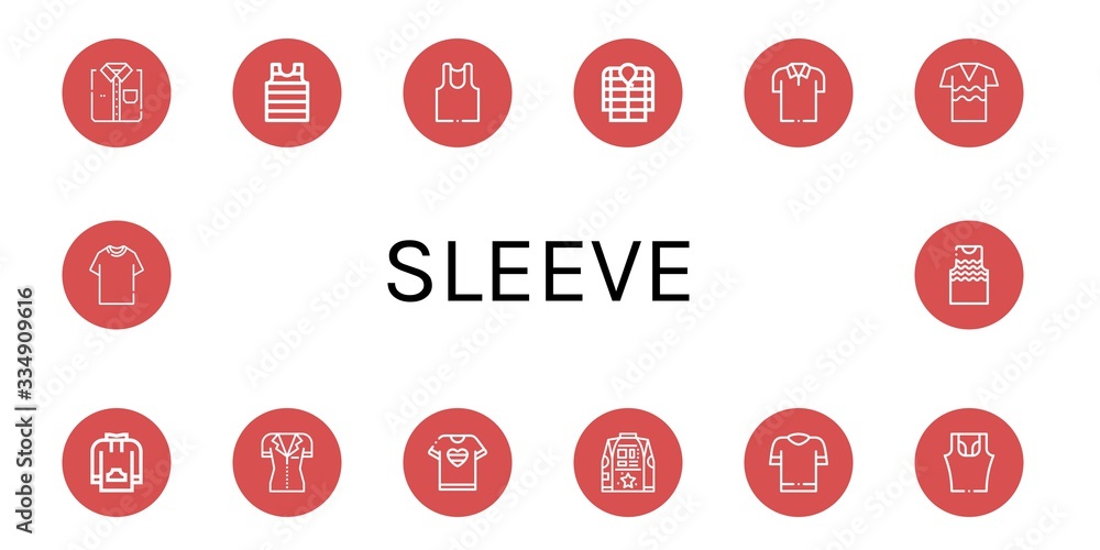 sleeve icon set sleeve icon set