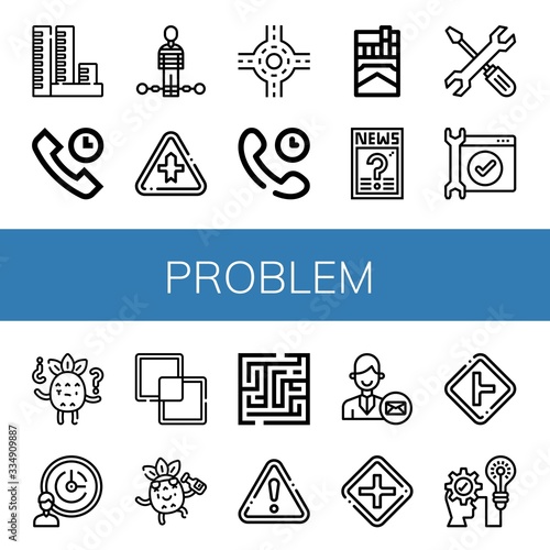 problem simple icons set