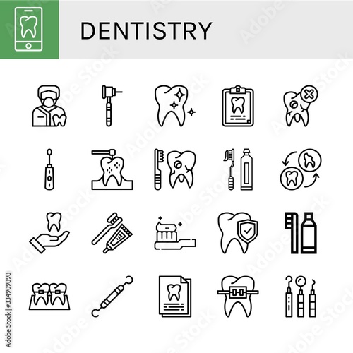 Set of dentistry icons