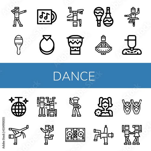 Set of dance icons