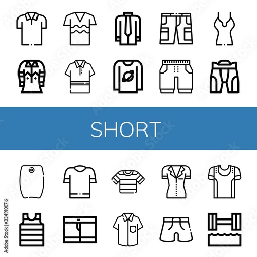 Set of short icons