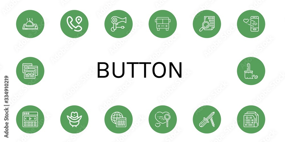 Set of button icons Set of button icons