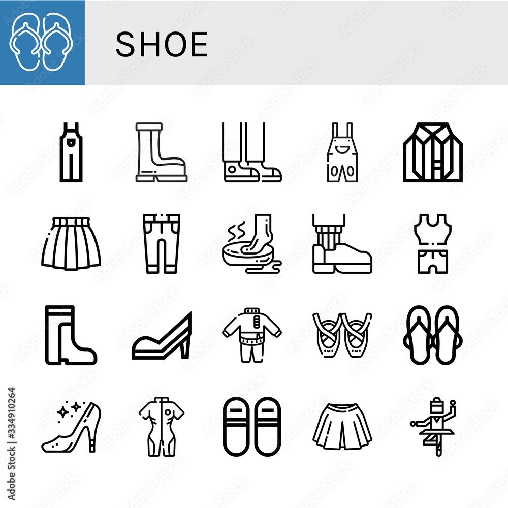 shoe simple icons set shoe simple icons set