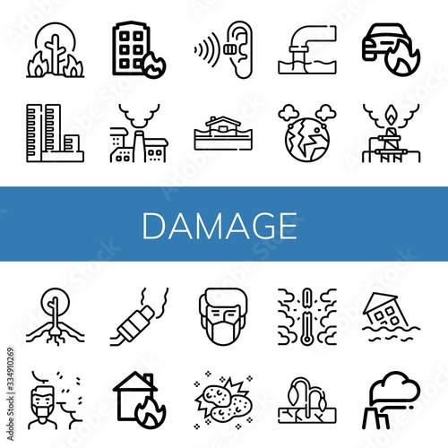 damage icon set