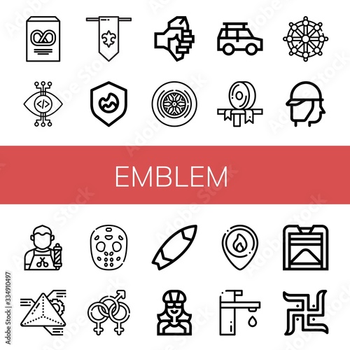 emblem simple icons set