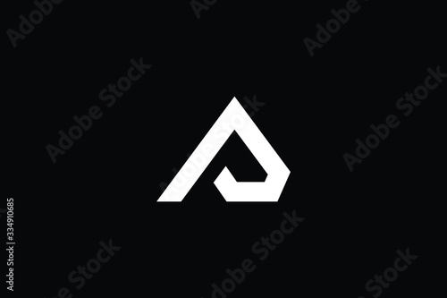 Minimal elegant monogram art logo. Outstanding professional trendy awesome artistic P AP PA initial based Alphabet icon logo. Premium Business logo White color on black background