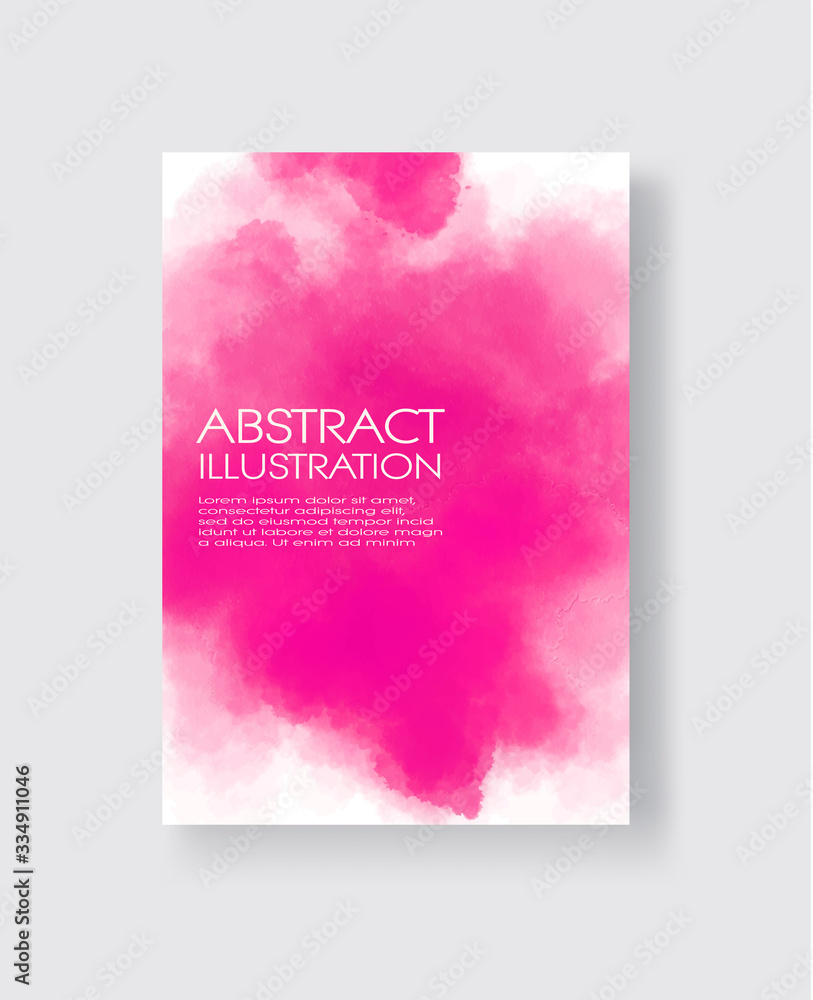 Bright pink textures, abstract hand painted watercolor banner.