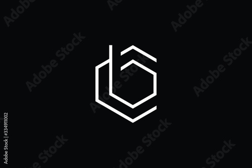 Minimal elegant monogram art logo. Outstanding professional trendy awesome artistic CB BC initial based Alphabet icon logo. Premium Business logo White color on black background