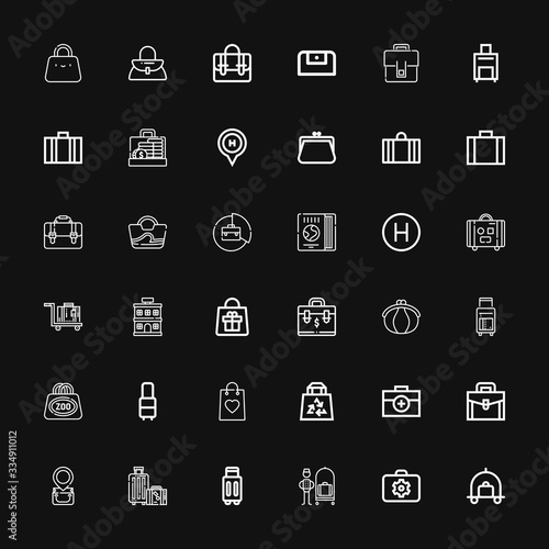 Editable 36 suitcase icons for web and mobile