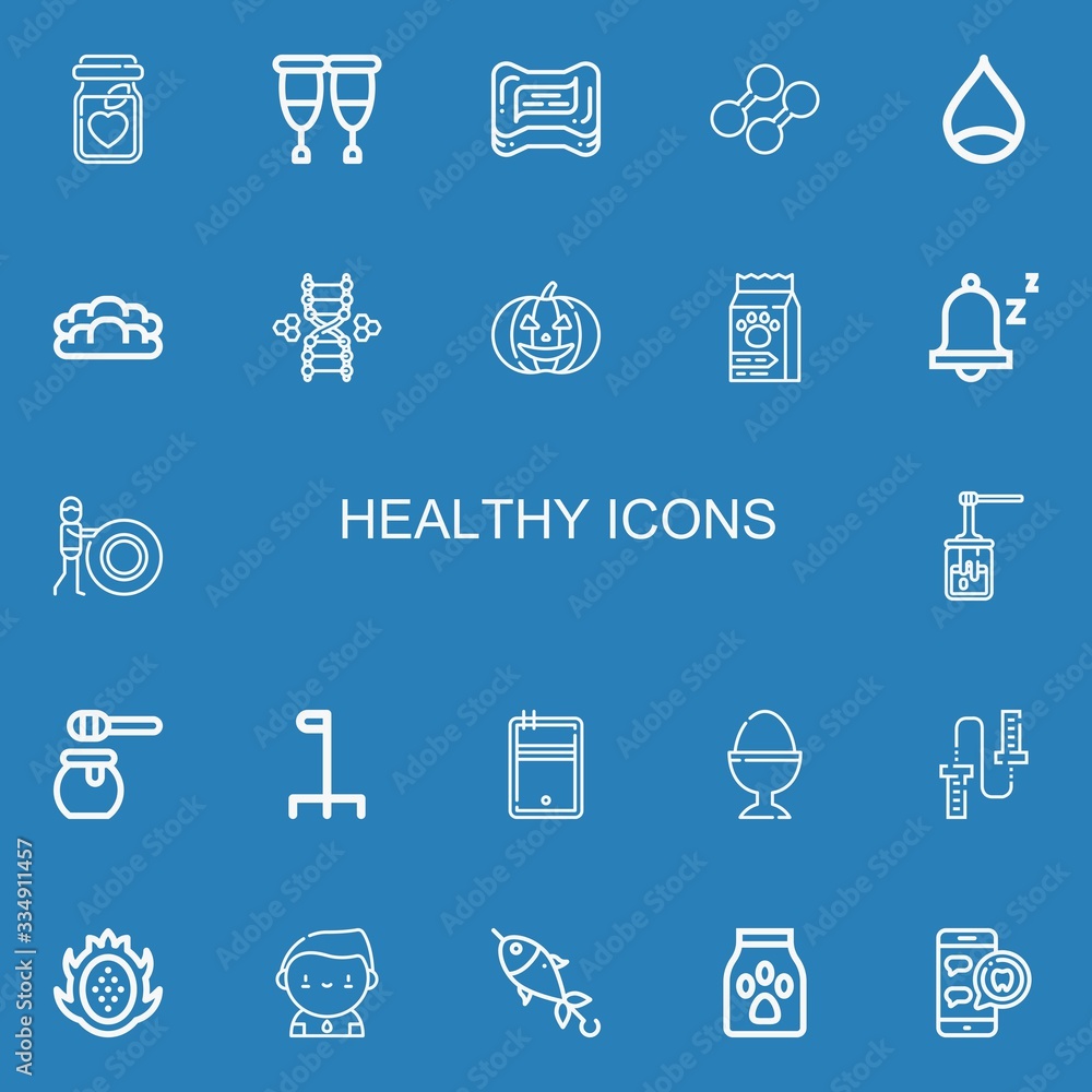 Editable 22 healthy icons for web and mobile Editable 22 healthy icons for web and mobile