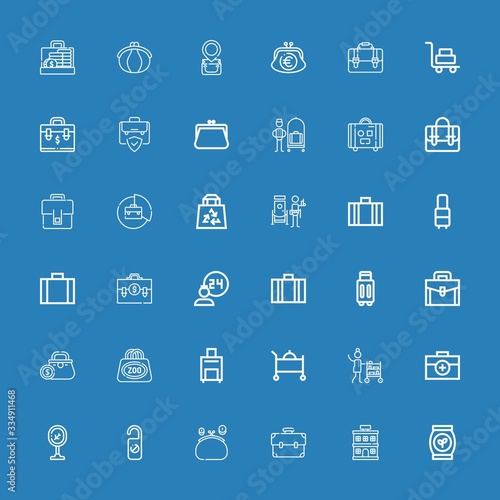 Editable 36 suitcase icons for web and mobile
