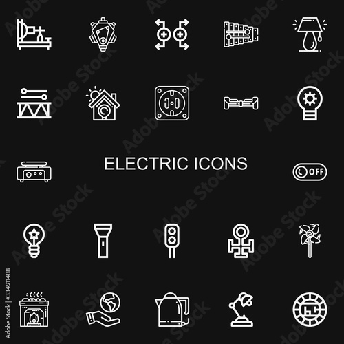 Editable 22 electric icons for web and mobile