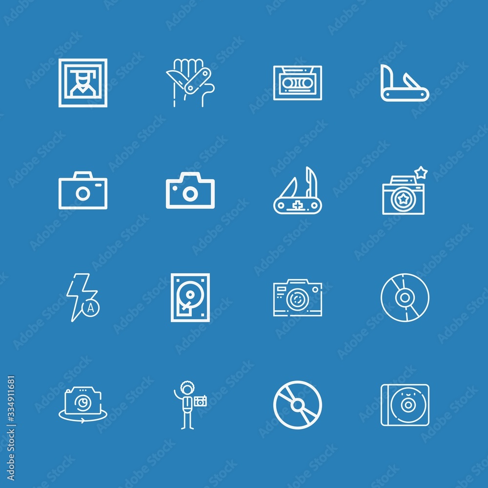Editable 16 compact icons for web and mobile Editable 16 compact icons for web and mobile