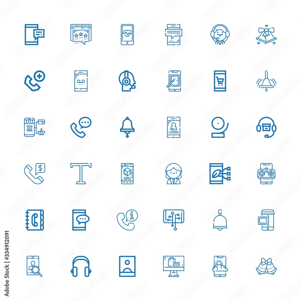 Editable 36 call icons for web and mobile Editable 36 call icons for web and mobile