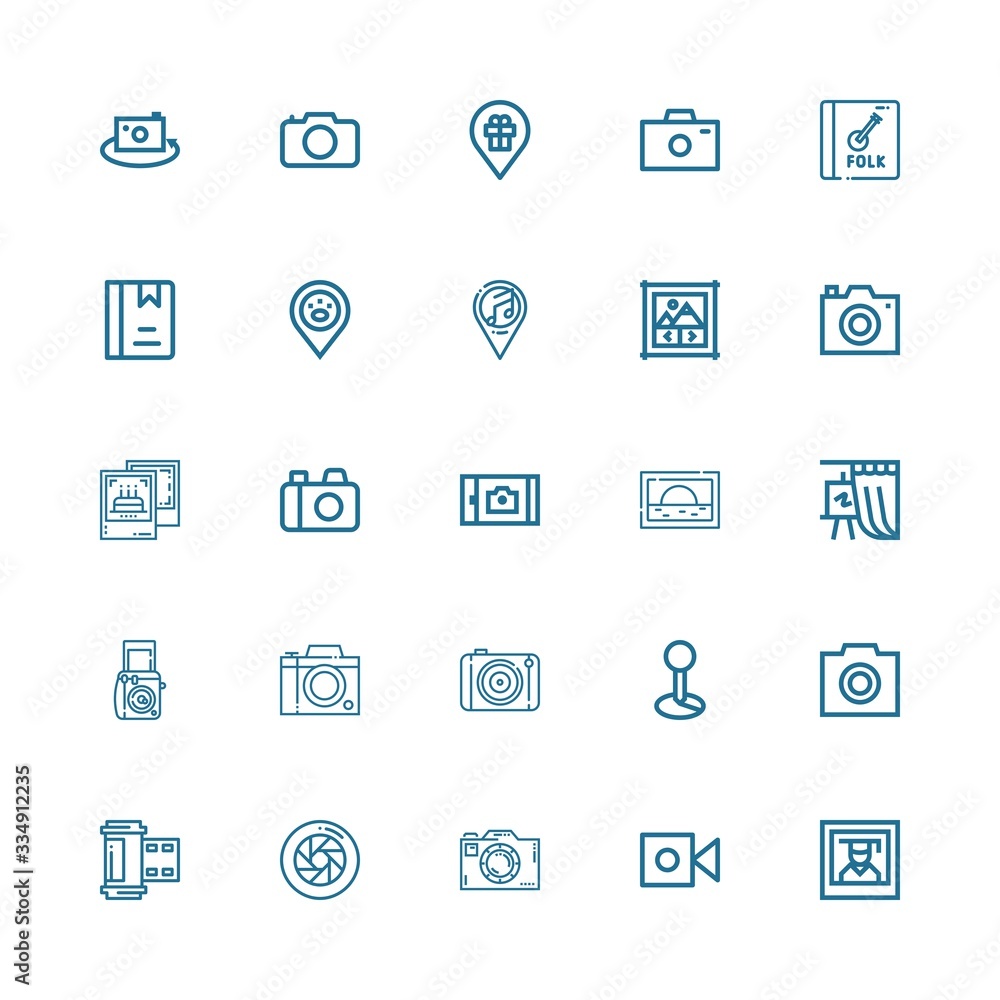 Editable 25 photograph icons for web and mobile Editable 25 photograph icons for web and mobile