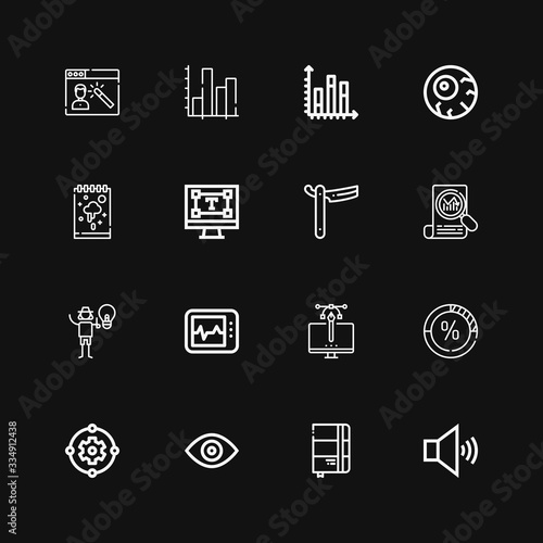 Editable 16 curve icons for web and mobile
